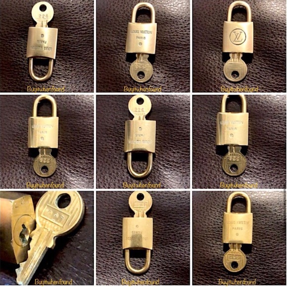 Vintage LOUIS VUITTON Lock & Key 200 Series LV Lock Key Authentic (Master List) - Picture 4 of 17